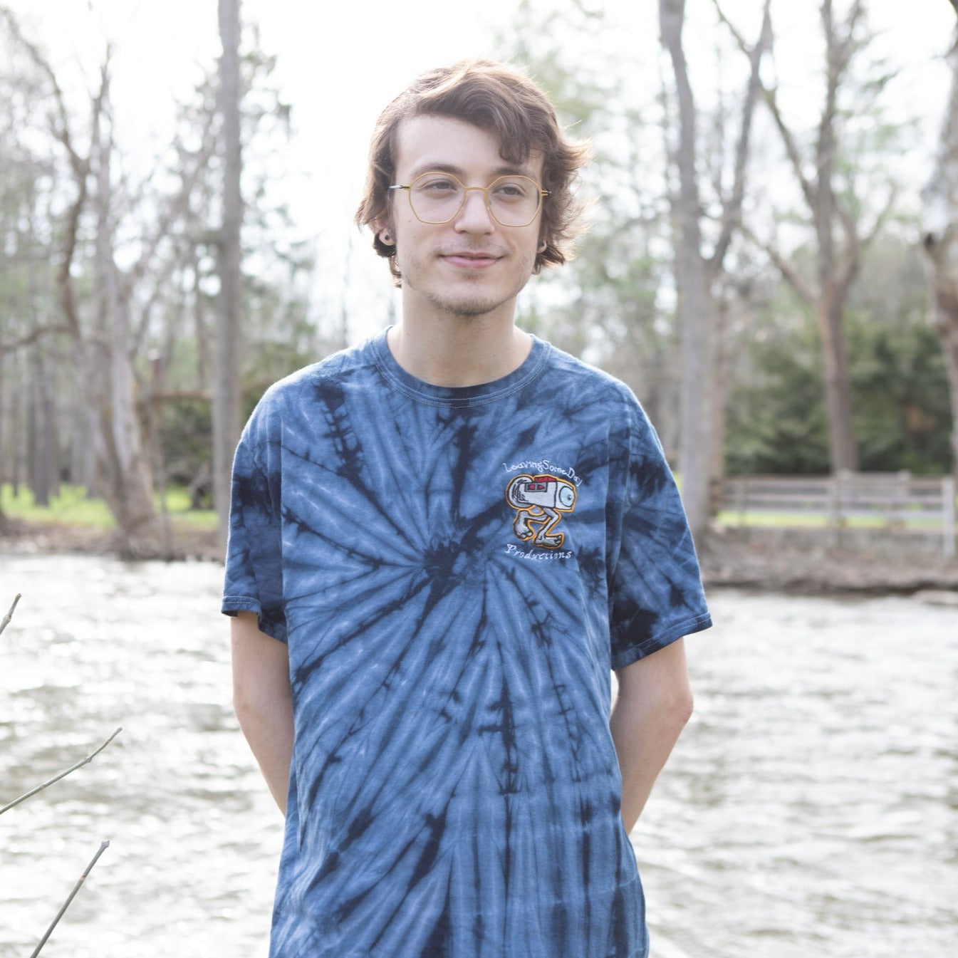 Embroidered Tie-Dye T-Shirt